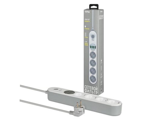 Сетевой фильтр TFN Power6 белый (TFN-Power6WH)